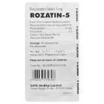 Rozatin-5 ロザチン、ジェネリッククレストール、ロスバスタチン5mg 包装裏情報